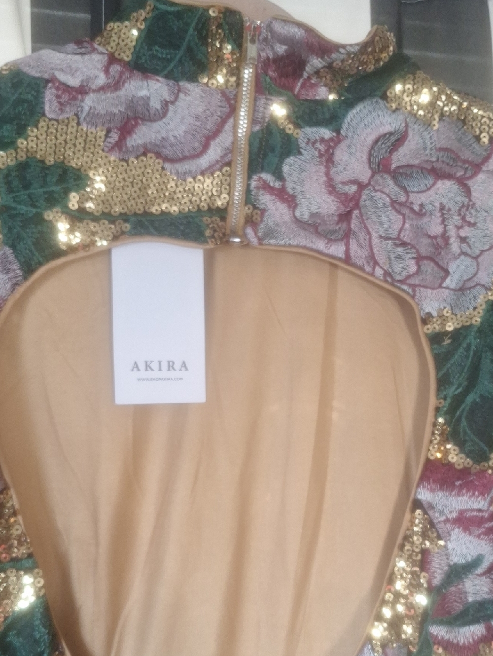 FLORAL BABY SEQUIN MINI DRESS - XL - Picture 6 of 7